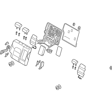 Hyundai 89400-D3110-T8G Back Assembly-Rear Seat RH