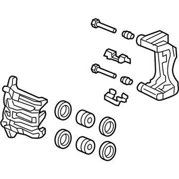 Honda 45019-T0B-A00 Caliper Sub-Assembly, Left Front