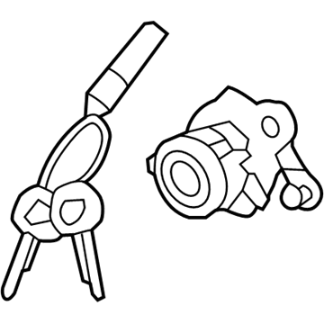 Hyundai 81970-1RA00 Door Key Sub Set, Left