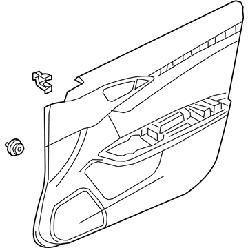 Honda 83502-TGG-A61ZA Lining, R. FR. Door Assy. (Lower) *NH900L* (DEEP BLACK)