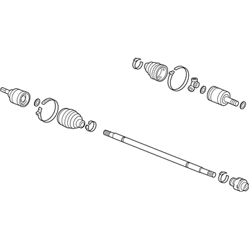 Honda 44305-TR0-J02 Driveshaft Assembly, Passenger Side