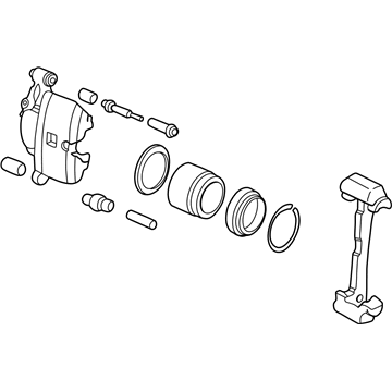Honda 45019-S5A-J02 Caliper Sub-Assembly, Left Front