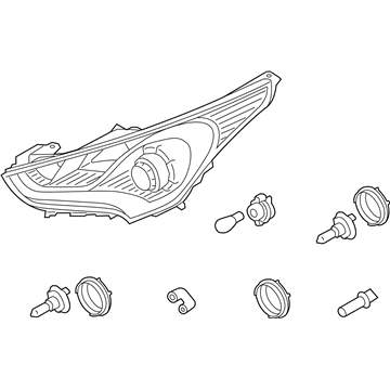 Hyundai 92102-2V110 Headlamp Assembly, Right