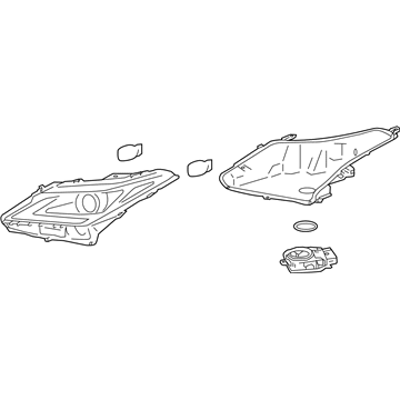 Lexus 81110-0E260 Right Passenger-Side Headlight Assembly