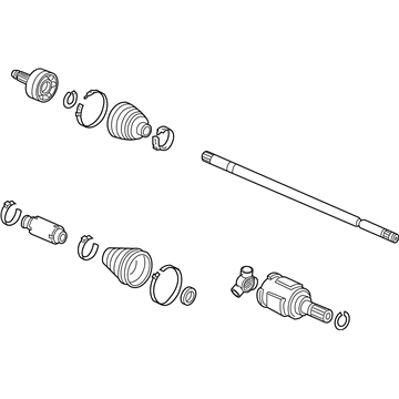 Honda 44306-SZT-A01 Driveshaft Assembly, Driver Side