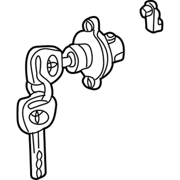 Lexus 69055-60171 Back Door Lock Cylinder & Key Set