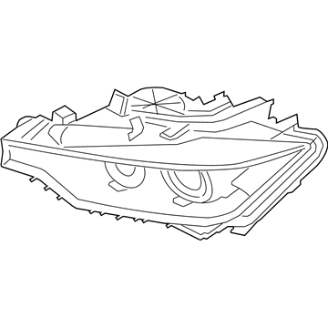 BMW 63-11-7-355-563 Left Headlight Assembly