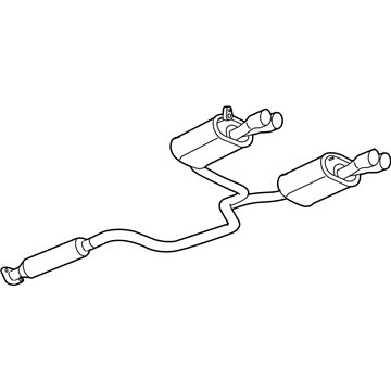 GM 25794074 Exhaust Muffler Assembly (W/ Exhaust Pipe & Tail Pipe)