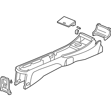 Honda 83420-S5A-A01ZE Console Set, Center *NH167L* (GRAPHITE BLACK)