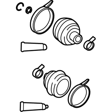 Lexus 04428-50010 Boot Kit, Front Drive Shaft, In & Outboard, LH