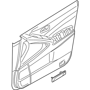 Nissan 80901-1GR0A Finisher Assy-Front Door, LH