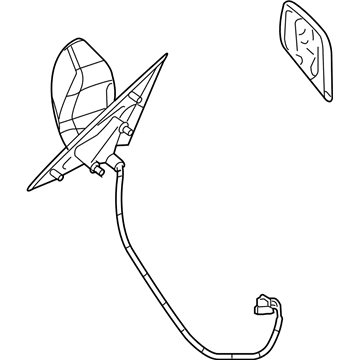 GM 25827604 Mirror Asm-Outside Rear View *Service Primer