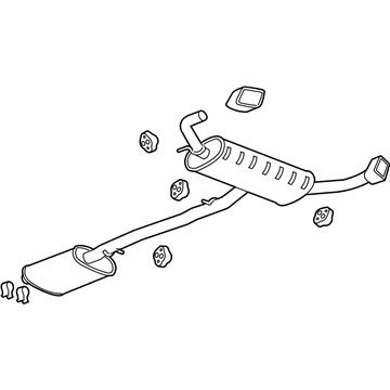 GM 25920444 Exhaust Muffler Assembly (W/ Exhaust Pipe & Tail Pipe)