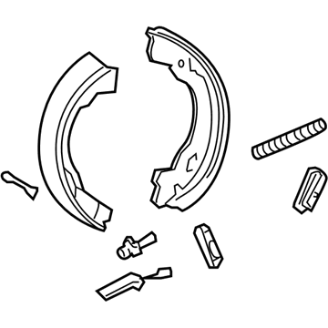 Ford 6L2Z-2648-A Park Brake Shoes