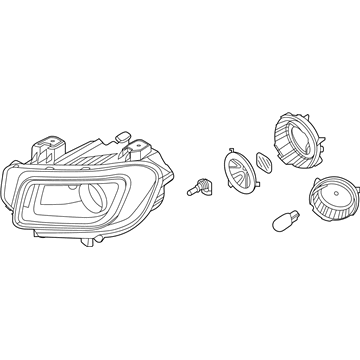 Hyundai 92102-K2070 Headlamp Assembly, Right