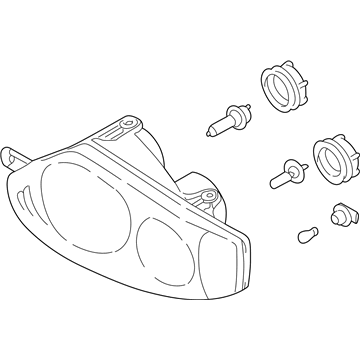 Hyundai 92101-2C552 Driver Side Headlight Assembly Composite