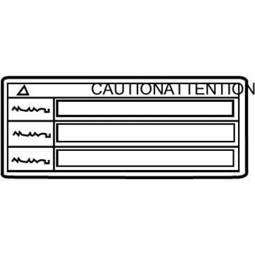 Lexus 16793-28040 Label, Cooling Fan Caution