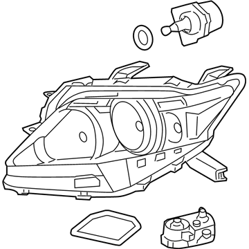 Lexus 81145-48691 Headlamp Unit With Gas, Right