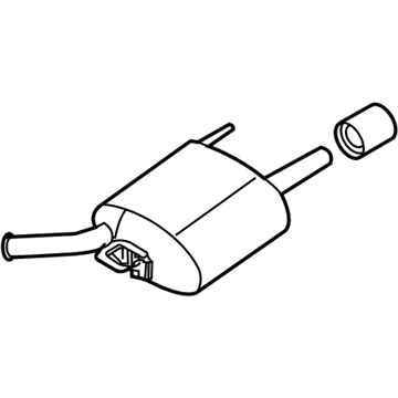Infiniti 20100-1NC1A Exhaust Main Muffler Assembly, Left