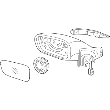 Hyundai 87610-C2570 Mirror Assembly-Outside Rear View, LH