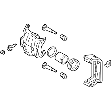 Nissan 41001-CA005 CALIP ASY-Front RH, W/O Pads