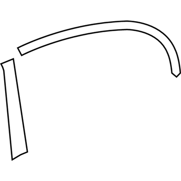 Honda 67824-SNE-A00ZA Tape Set, R. RR. Door Sash *NH70* (BLACK GLOSS 20)