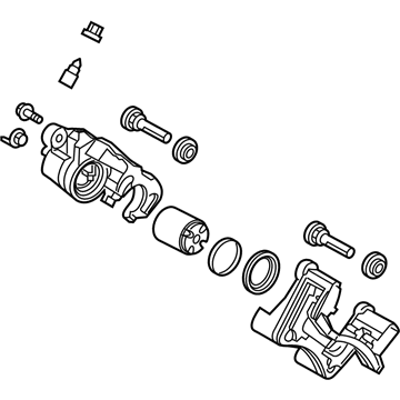 Kia 58310C1A15 Rear Brake Caliper Kit, Left