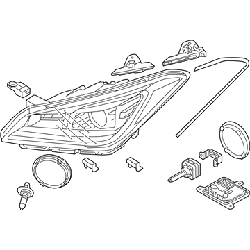 Hyundai 92101-B1160 Headlamp Assembly, Left