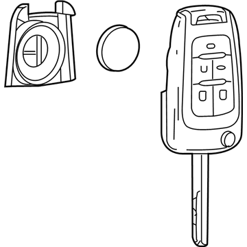 GM 13500226 Key Asm-Door Lock & Ignition Lock (W/ Remote Control Door Lock