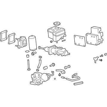 GM 19258789 Cylinder Asm, Brake Master(W/Power Brake Booster&Chassis Control Module)<5E 005