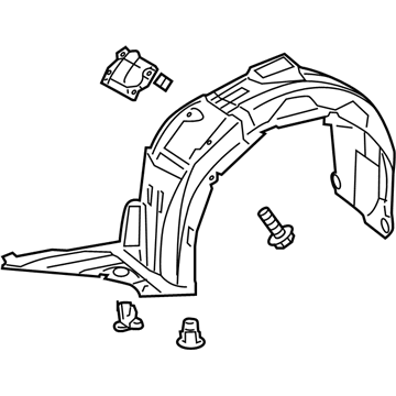 Lexus 53806-30440 Shield Sub-Assembly, Fender