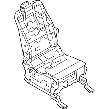 Nissan 87101-1JA1C Frame & Adjuster Assy-Front Seat, RH