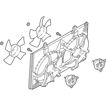 Nissan 21481-CA00B Motor & Fan Assy-With Shroud