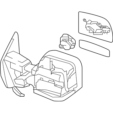 Nissan 96301-9FT1E Mirror Assembly-Outside RH