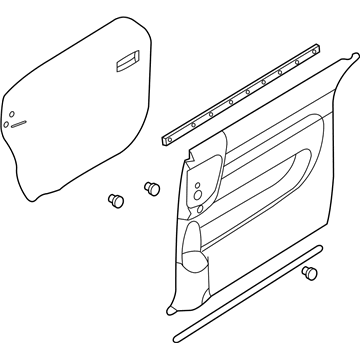 Hyundai 83302-4D000-8F Panel Complete-Rear Door Trim, RH