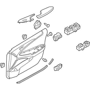 Hyundai 82302-3Q040-RAS Panel Complete-Front Door Trim, RH