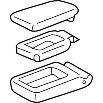 Lexus 72830-50860-A0 Rear Seat Armrest Assembly, Center