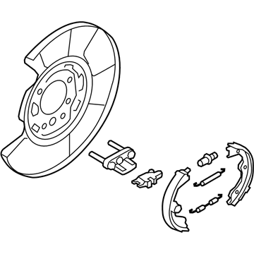 Nissan 44010-JF05A Brake Assy-Parking, Rear LH