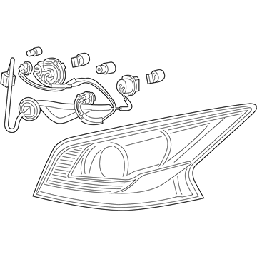 Nissan 26555-9HM2A Lamp Assembly-Rear Combination LH