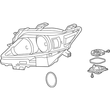 Lexus 81185-48B10 Headlamp Unit With Gas, Left