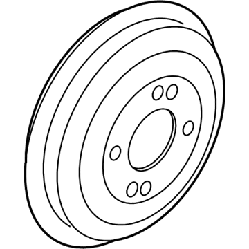 Kia 584110U000 Drum Assembly-Rear Brake