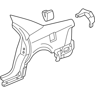 Acura 04646-SZ3-340ZZ Panel Set, Left Rear (Outer)