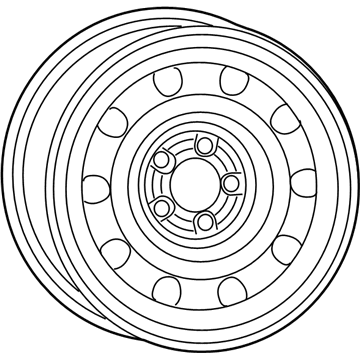 Mopar 68086001AC Steel Wheel