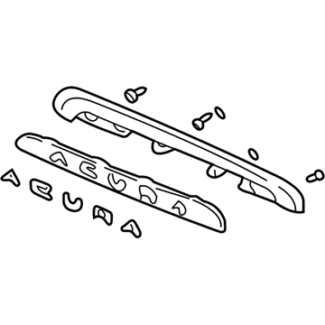 Acura 74890-S3V-A00ZA Garnish Assembly, Rear License (Nighthawk Black Pearl)