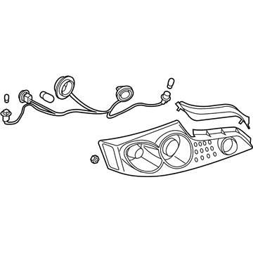 Infiniti 26550-CM40A Lamp Assembly-Rear Combination, RH