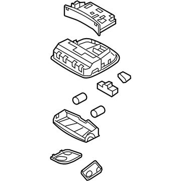 Hyundai 92810-C2500-ZPP Overhead Console Lamp Assembly