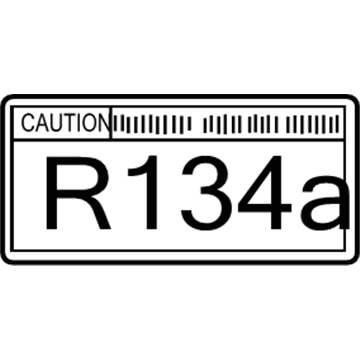 Acura 80050-SP0-H01 Label, Air Conditioner Caution (Hfc134A)