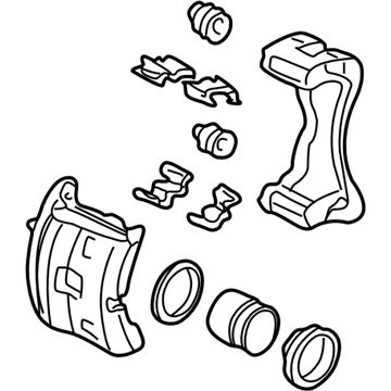 Honda 45018-TZ5-A02 Front Caliper Sub-Assembly