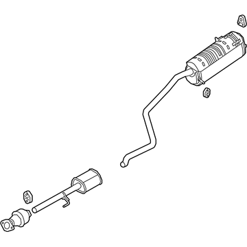 Hyundai 28605-J0800 Center & Rear Muffler Complete