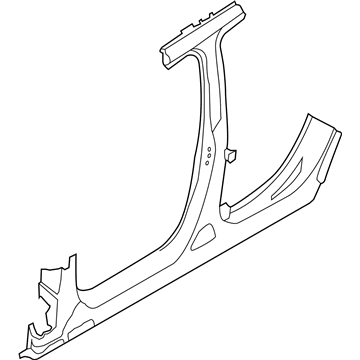 BMW 41-00-7-353-165 Column B With Left Rocker Panel